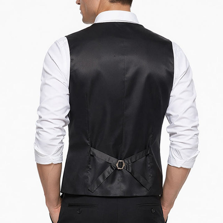Gilet da uomo moderno con scollo a V e cerniera asimmetrica - image 7