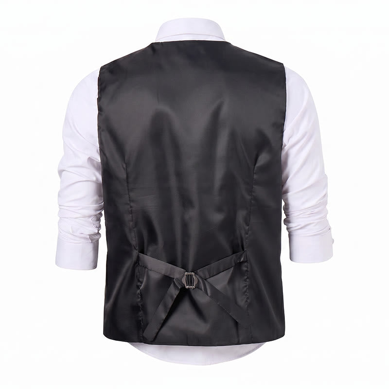 Gilet da uomo moderno con scollo a V e cerniera asimmetrica - image 13