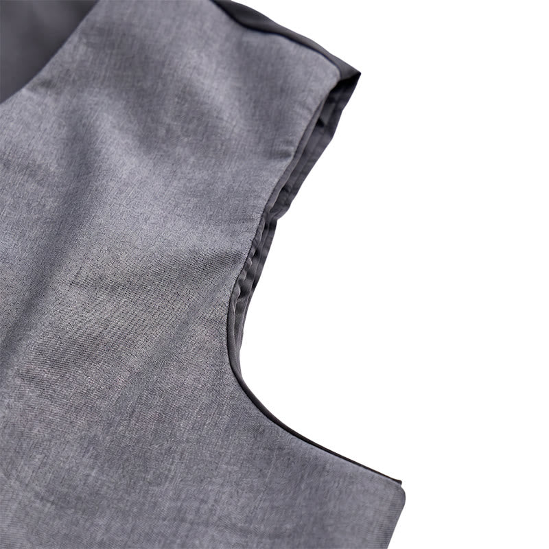 Gilet da uomo moderno con scollo a V e cerniera asimmetrica - image 10