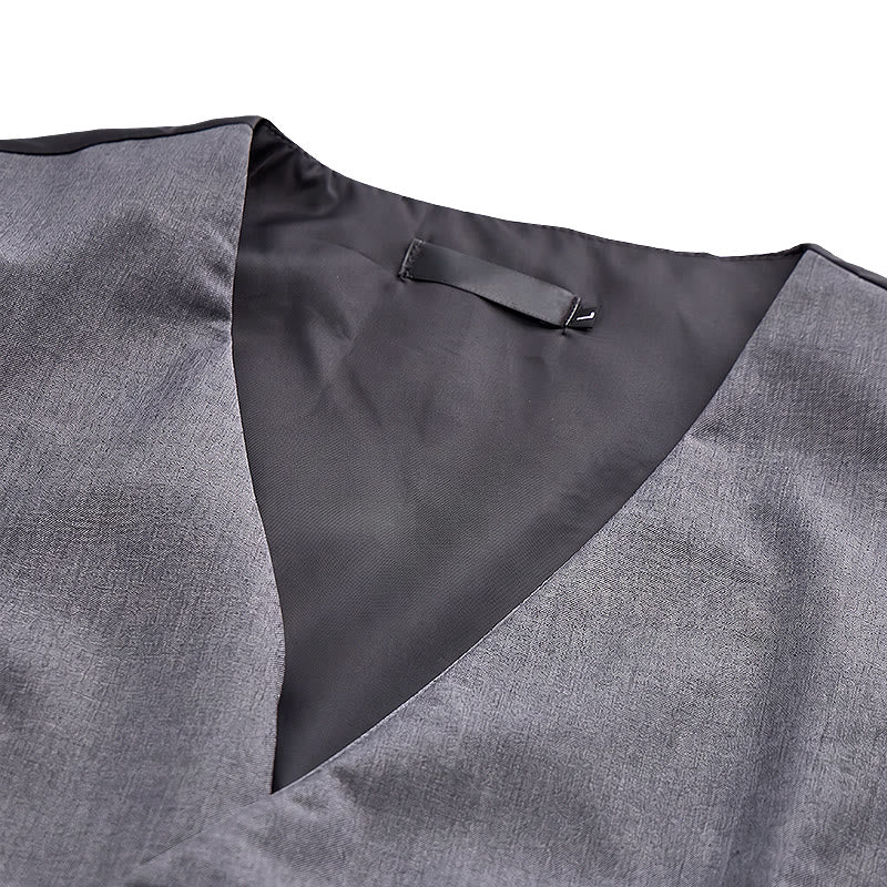 Gilet da uomo moderno con scollo a V e cerniera asimmetrica - image 8