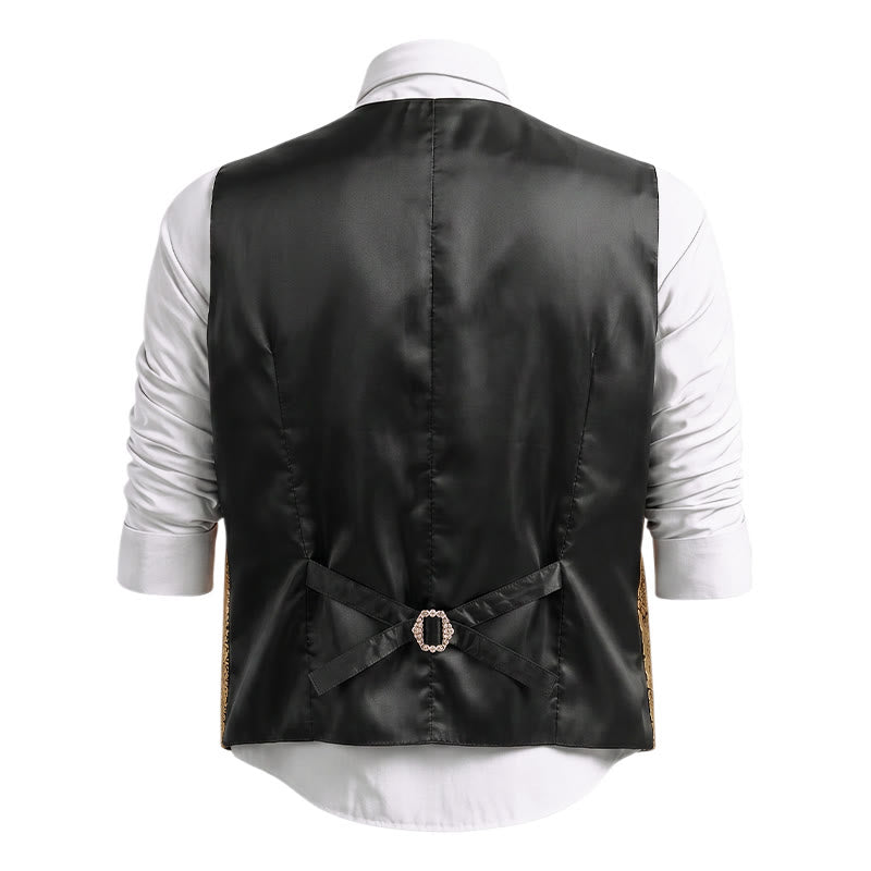 Gilet da uomo in stile urbano bicolore con design a strati effetto finto - image 11