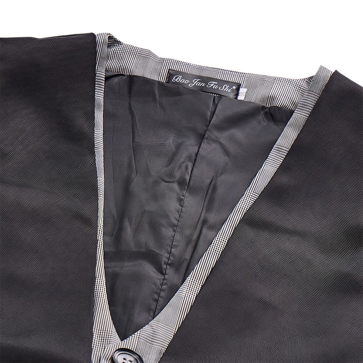 Gilet da uomo in stile urbano bicolore con design a strati effetto finto - image 5