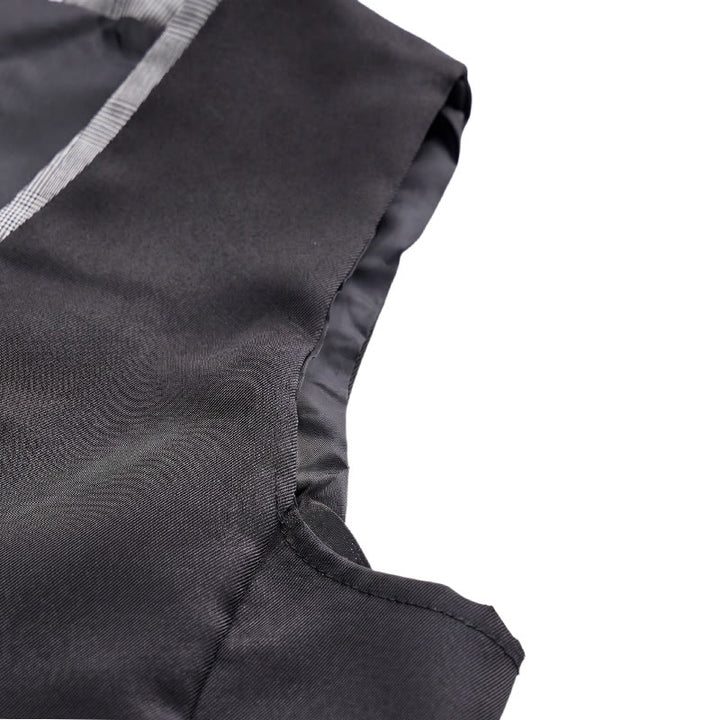 Gilet da uomo in stile urbano bicolore con design a strati effetto finto - image 9