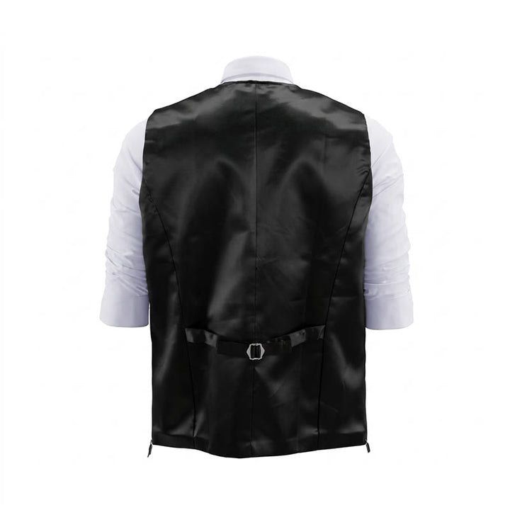 Gilet da uomo in jacquard con stampa paisley floreale e papillon. - image 17