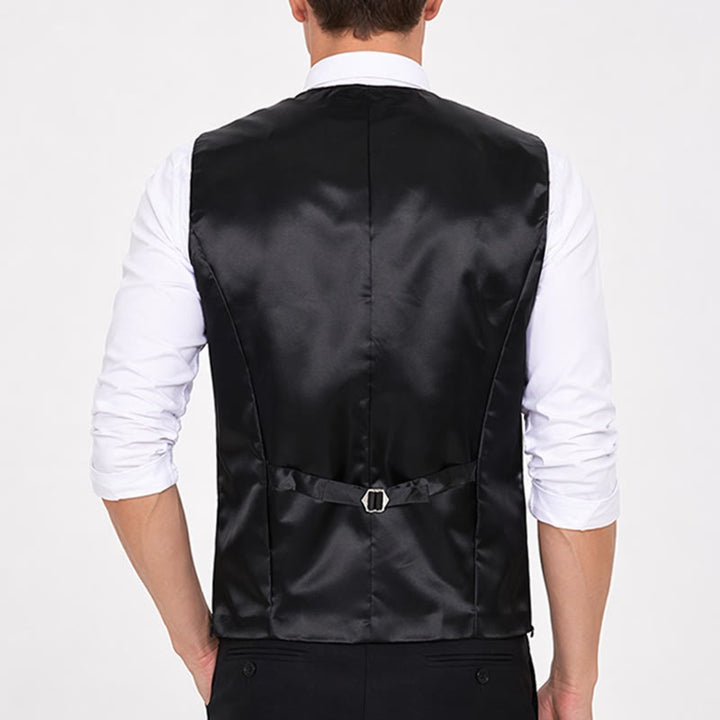 Gilet da uomo in jacquard con stampa paisley floreale e papillon. - image 3