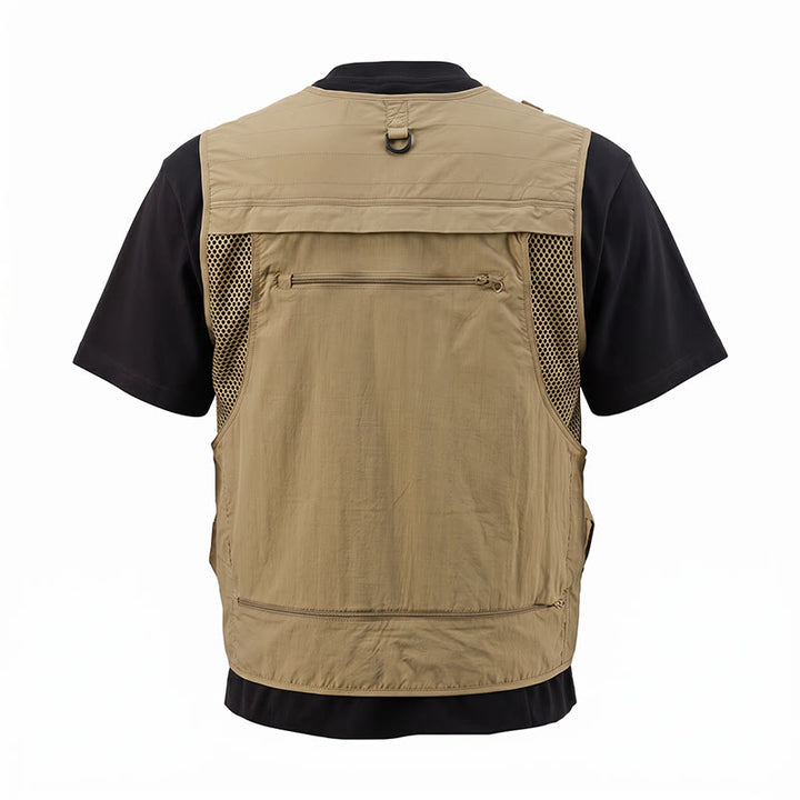 Gilet da pesca multiuso leggero con fodera in rete e tasche multiple. - image 13
