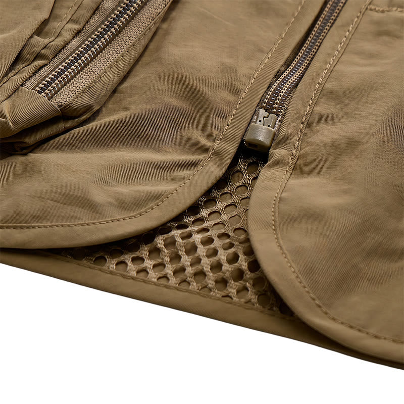 Gilet da pesca multiuso leggero con fodera in rete e tasche multiple. - image 10