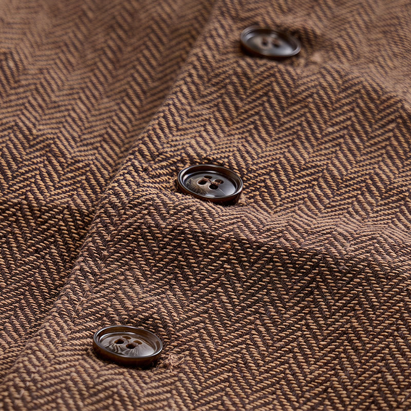 Gilet da abito da uomo a spina di pesce con catena decorativa - image 19