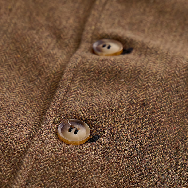 Gilet da uomo in tessuto a spina di pesce, spesso e casual, in stile britannico. - image 19