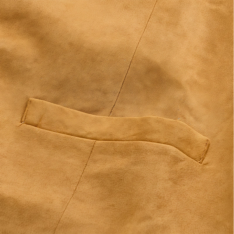 Gilet da uomo casual in stile western effetto camoscio, ideale da indossare a strati. - image 7