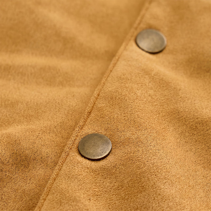 Gilet da uomo casual in stile western effetto camoscio, ideale da indossare a strati. - image 6