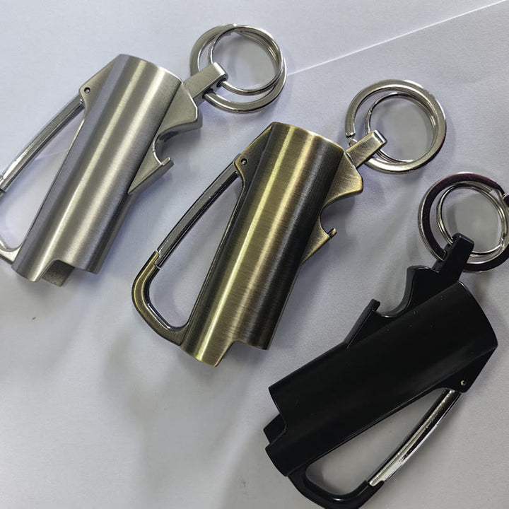 Portachiavi EDC 3 in 1 con moschettone e custodia per accendino - image 3