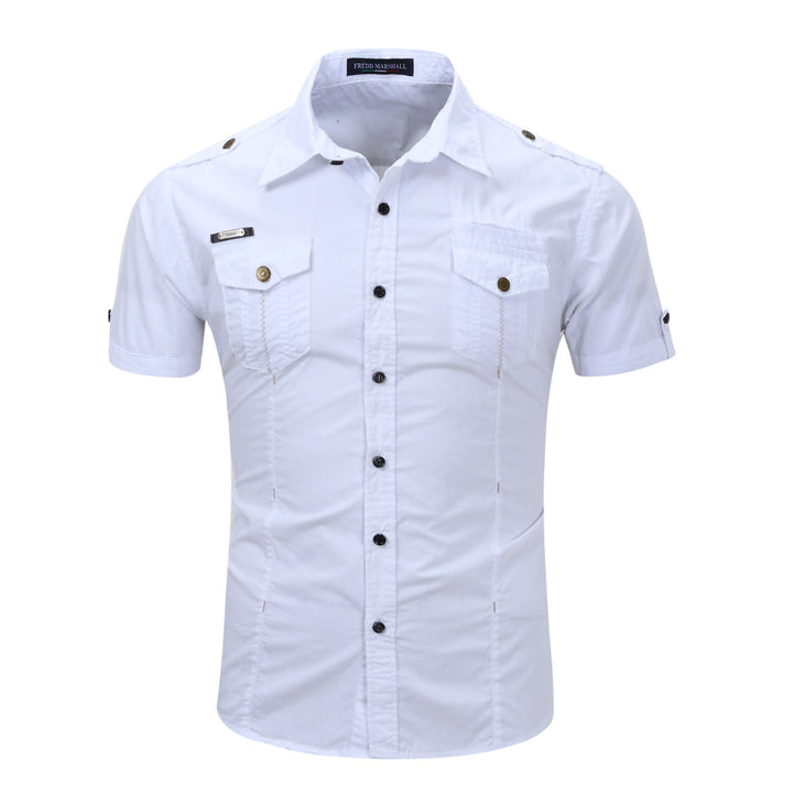 Camicia da lavoro da uomo in stile militare moderno per attività all'aperto. - image 13