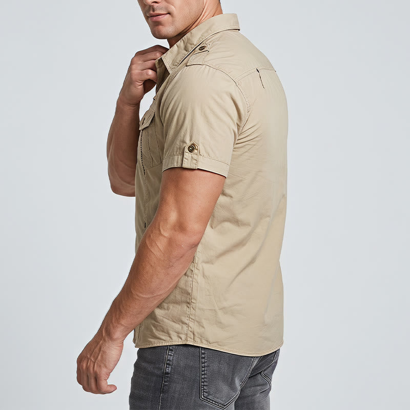 Camicia da lavoro da uomo in stile militare moderno per attività all'aperto. - image 3