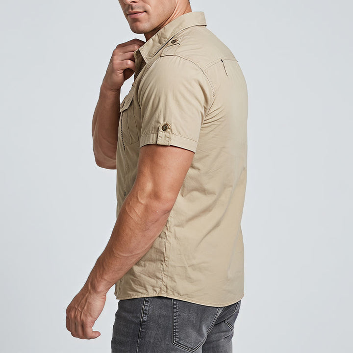 Camicia da lavoro da uomo in stile militare moderno per attività all'aperto. - image 3
