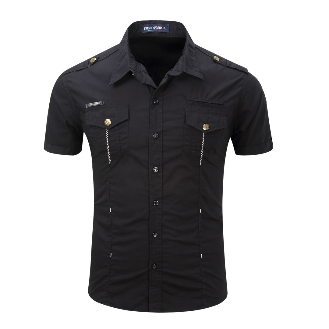 Camicia da lavoro da uomo in stile militare moderno per attività all'aperto. - image 14
