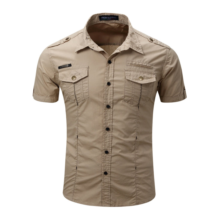 Camicia da lavoro da uomo in stile militare moderno per attività all'aperto. - image 11