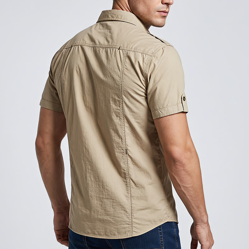 Camicia da lavoro da uomo in stile militare moderno per attività all'aperto. - image 2