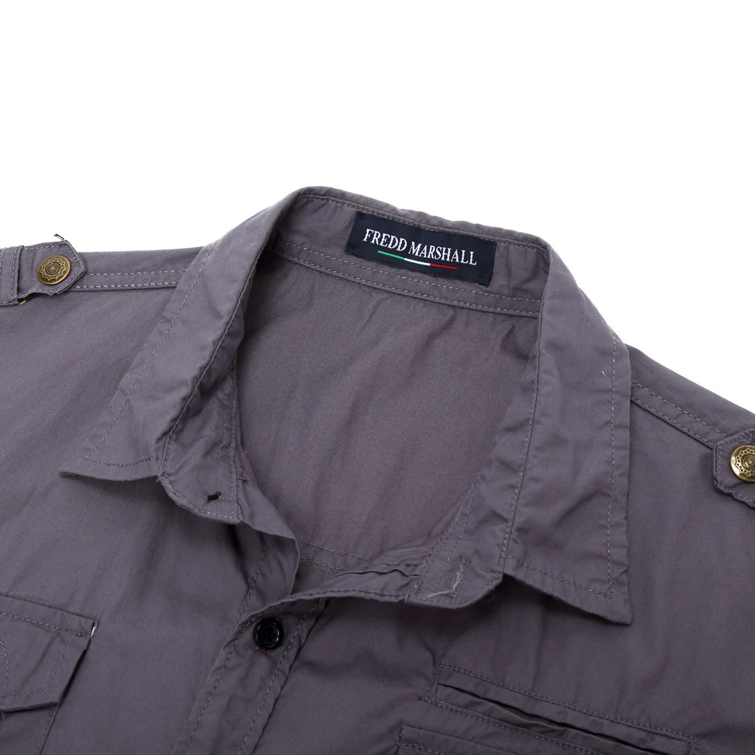 Camicia da lavoro da uomo in stile militare moderno per attività all'aperto. - image 6