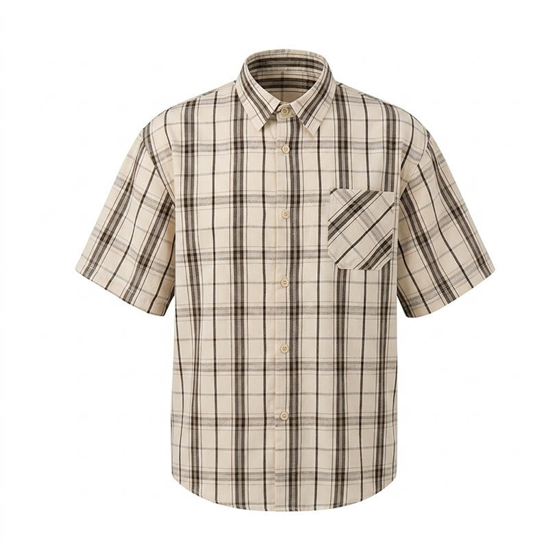 Camicia classica a righe color crema, ideale per l'ufficio. - image 13