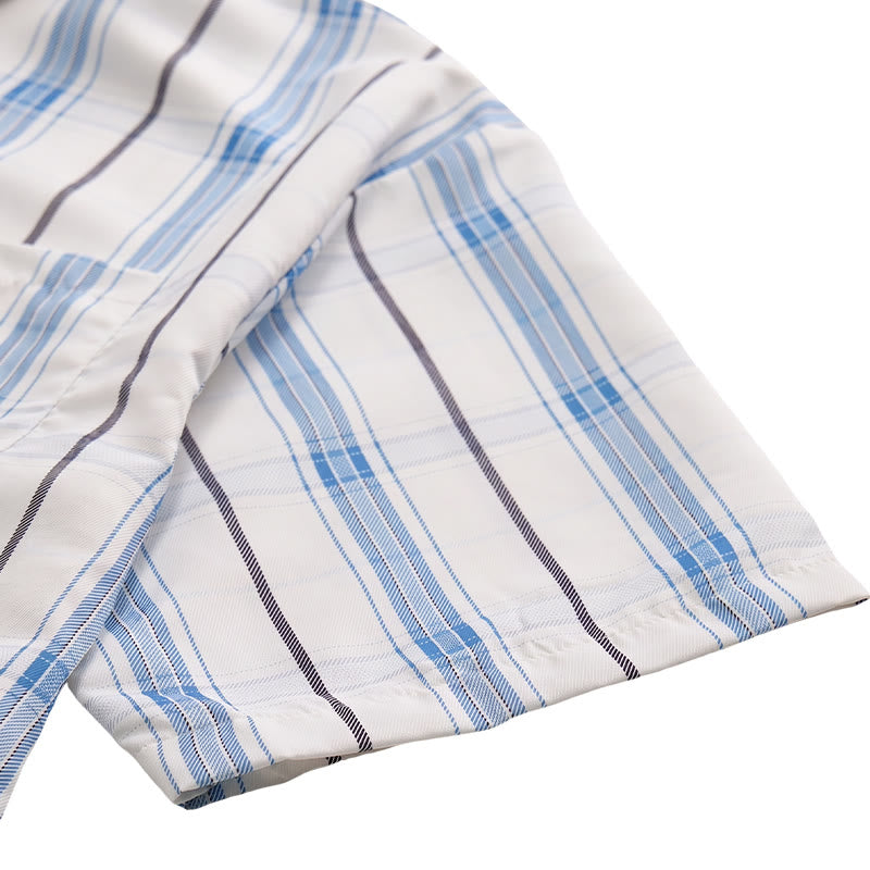 Camicia classica a righe color crema, ideale per l'ufficio. - image 10