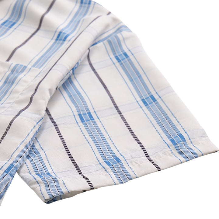 Camicia classica a righe color crema, ideale per l'ufficio. - image 10