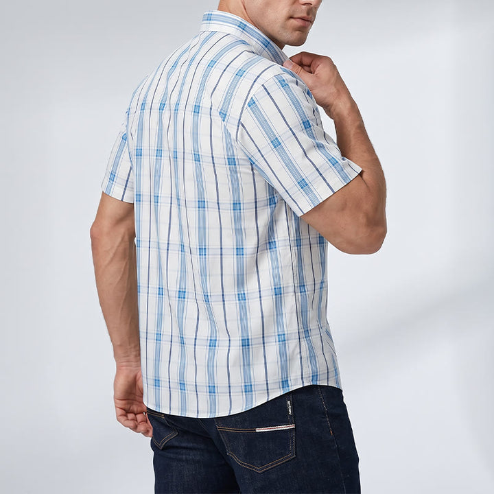 Camicia classica a righe color crema, ideale per l'ufficio. - image 2