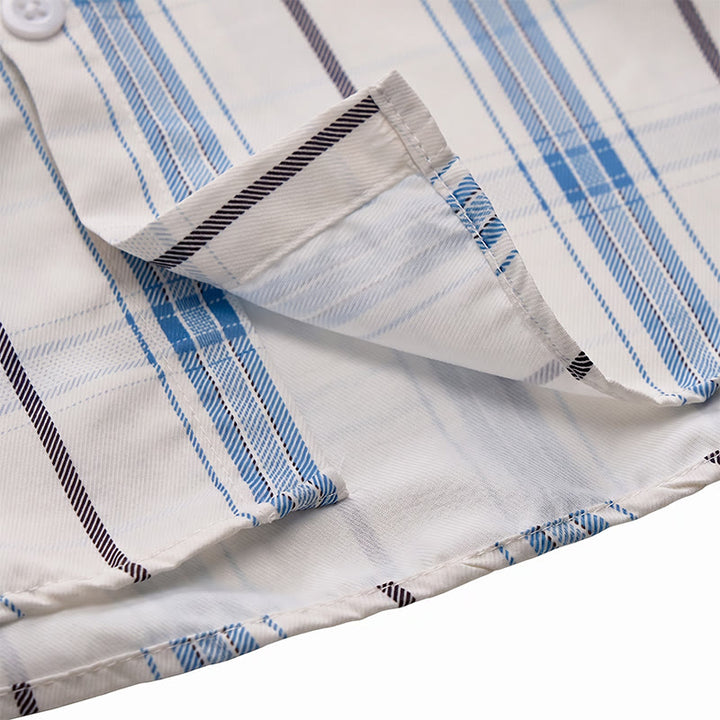 Camicia classica a righe color crema, ideale per l'ufficio. - image 9