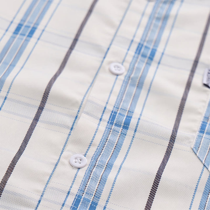 Camicia classica a righe color crema, ideale per l'ufficio. - image 8
