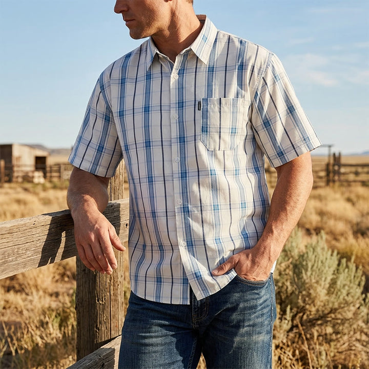 Camicia classica a righe color crema, ideale per l'ufficio. - Blu - 3XL - image 0