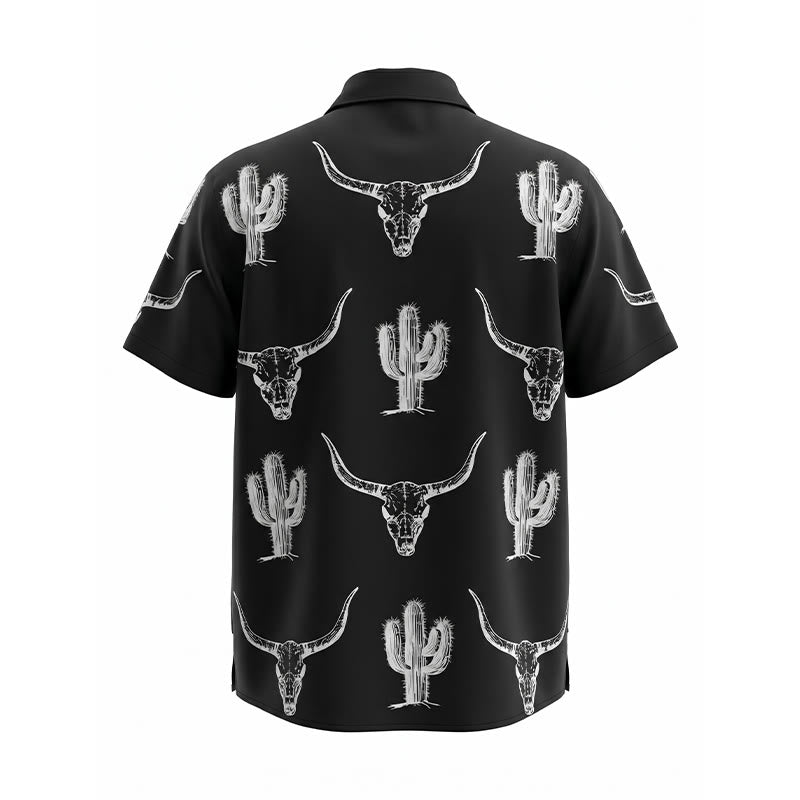 Maglietta con grafica "Bold Western Vibes" raffigurante cactus e longhorn. - image 10