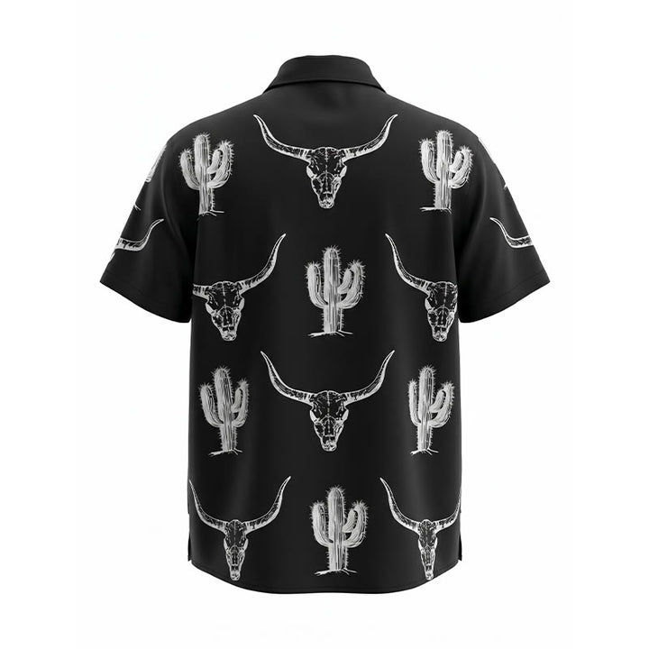 Maglietta con grafica "Bold Western Vibes" raffigurante cactus e longhorn. - image 10