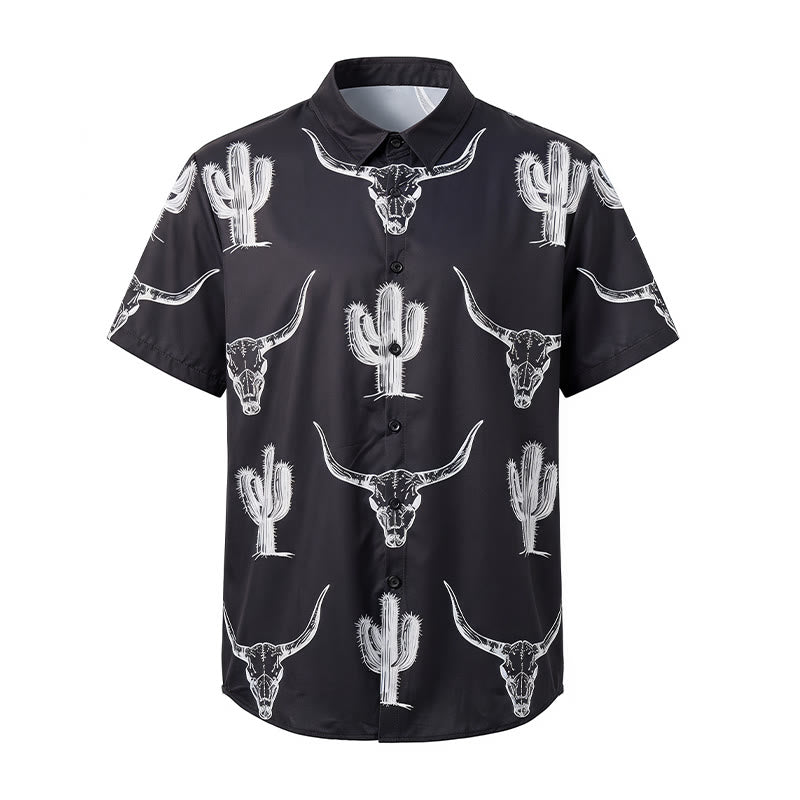 Maglietta con grafica "Bold Western Vibes" raffigurante cactus e longhorn. - image 9