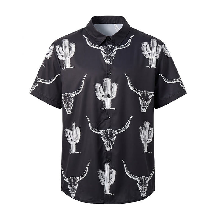 Maglietta con grafica "Bold Western Vibes" raffigurante cactus e longhorn. - image 9