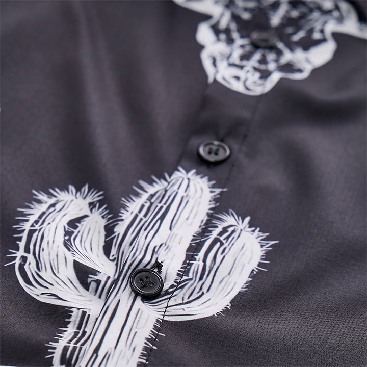 Maglietta con grafica "Bold Western Vibes" raffigurante cactus e longhorn. - image 5