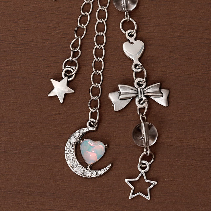 Orologio da tasca cavo con ciondoli, ornamento decorativo alla moda, stile coquette - image 5