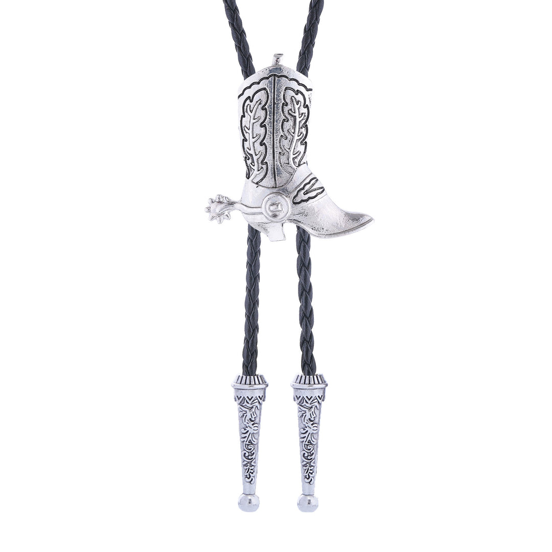 Stivali da cowboy vintage in stile western, cravatta bolo - image 9