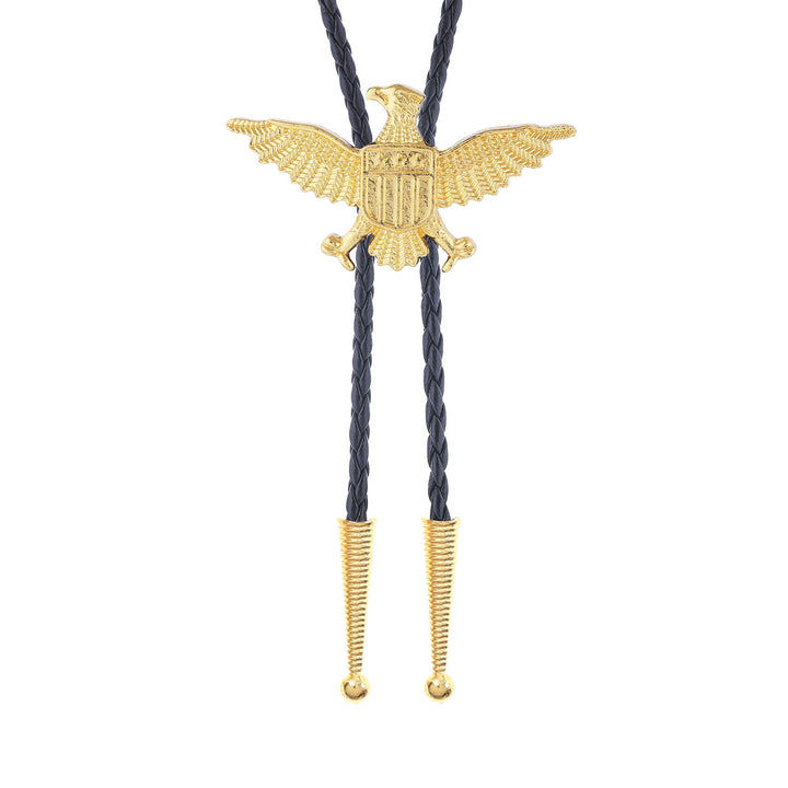 Bolo tie patriottico con aquila, stella e scudo dell'America occidentale. - image 15
