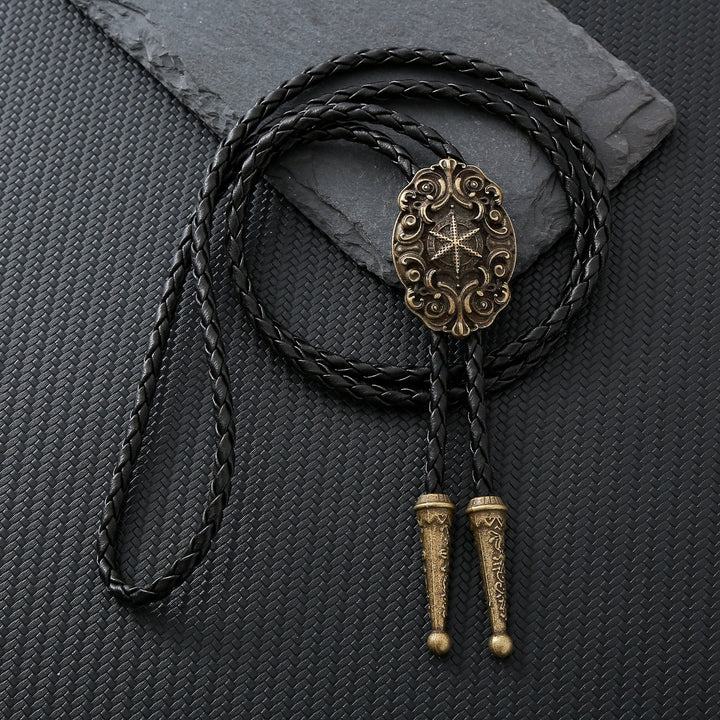 Cravatta western vittoriana decorata con stella della bussola - Bronzo - image 0