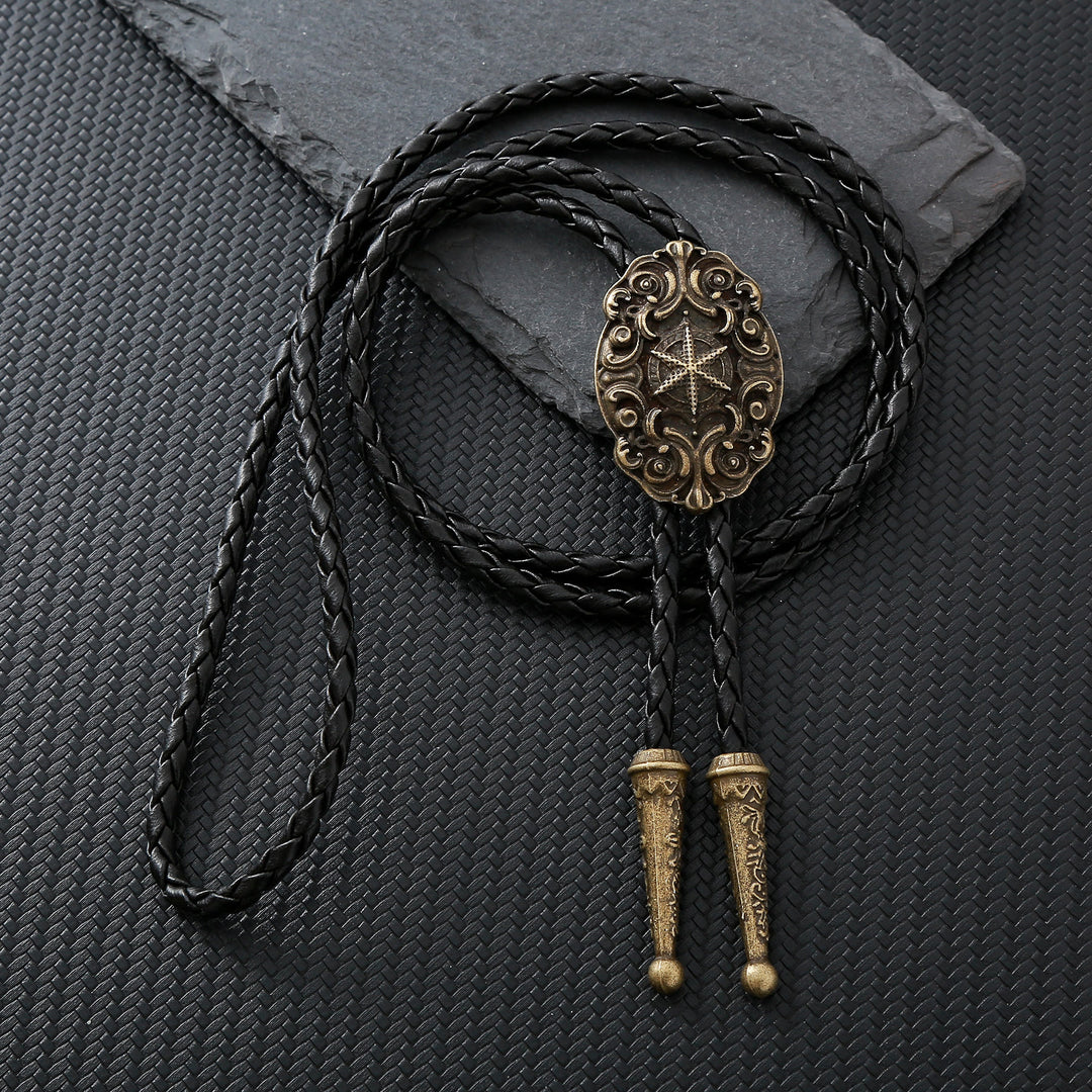 Cravatta western vittoriana decorata con stella della bussola - Bronzo - image 0