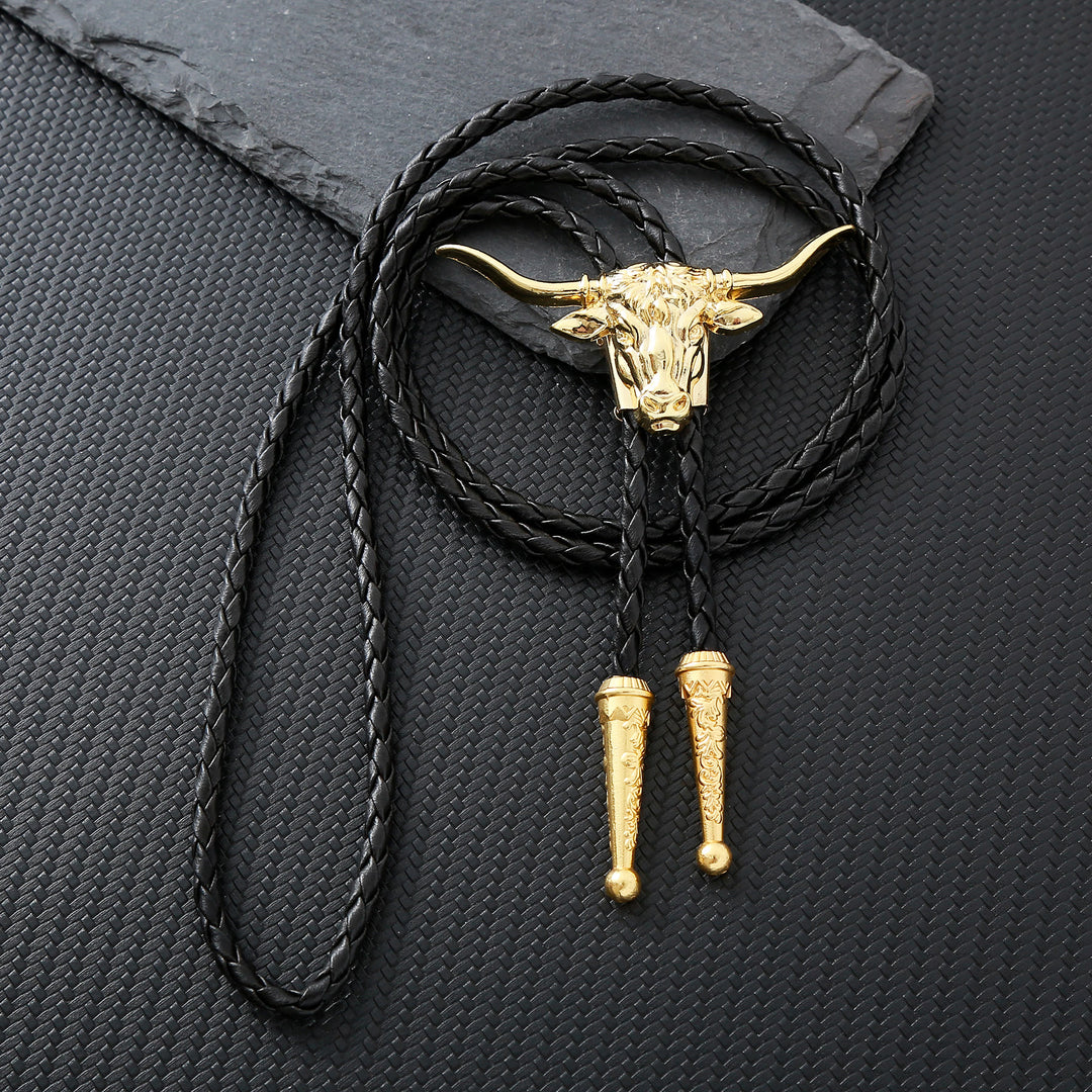 Forza e salute, spirito del toro Western Longhorn, cravatta bolo. - Oro - image 11