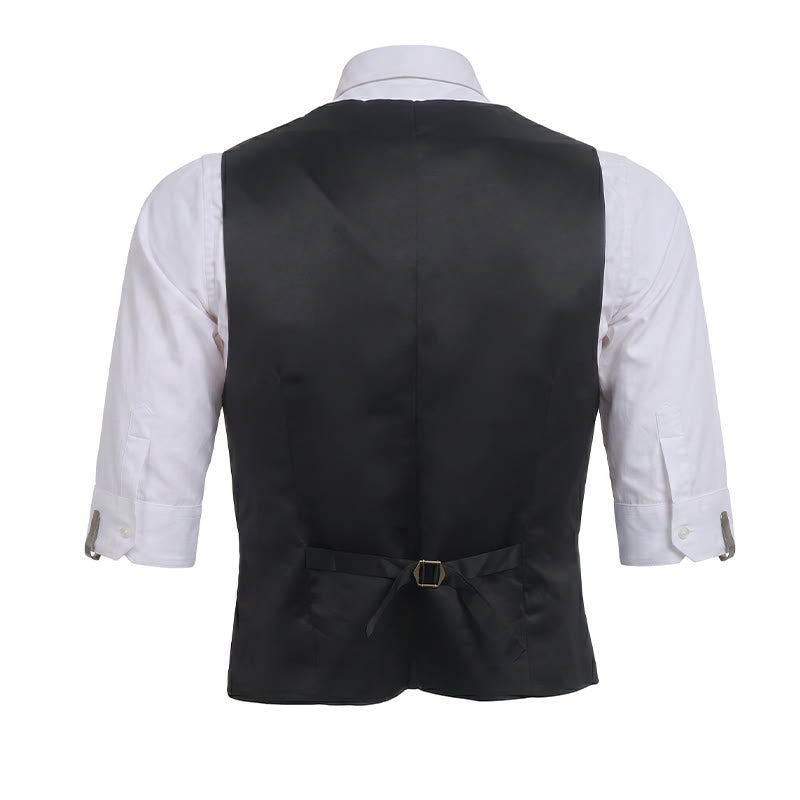 Gilet da uomo slim fit in jacquard con stampa floreale orientale - image 12