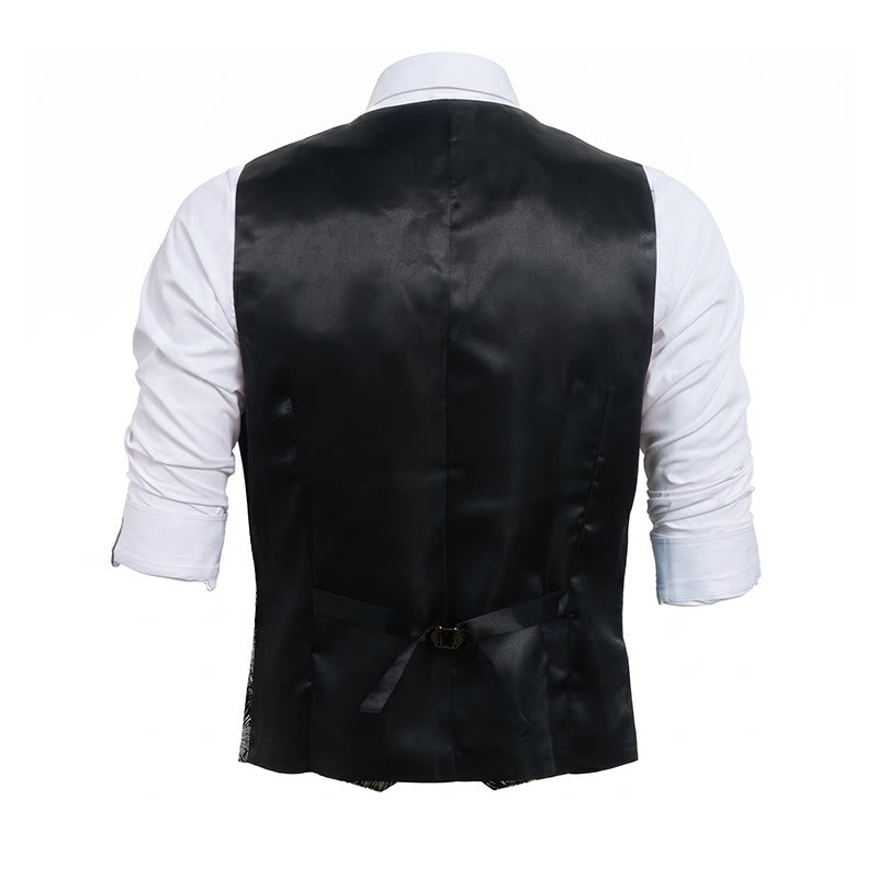 Gilet da completo doppiopetto da uomo con stampa di fuochi d'artificio lucidi - image 11