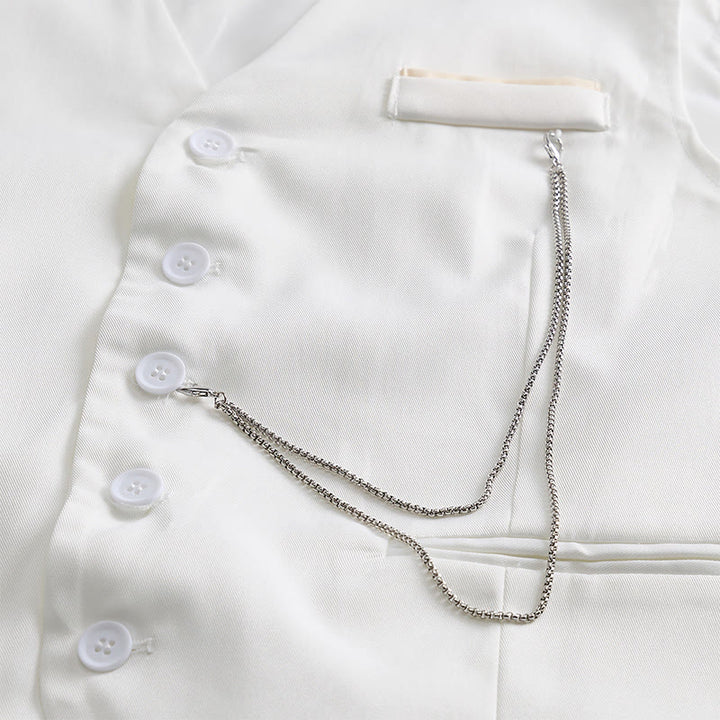 Gilet da uomo leggero, monopetto, con scollo a V, ideale per abiti da lavoro. - image 10