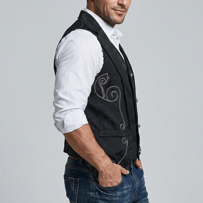 Gilet da uomo in stile corte britannica per abito da festa western - image 3