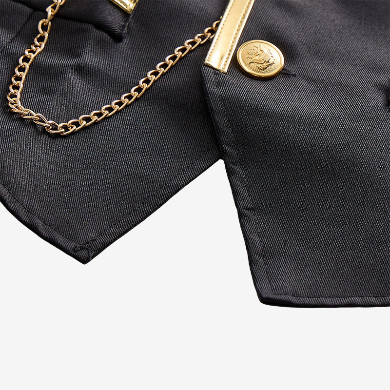 Gilet da uomo in stile vittoriano con finiture dorate, perfetto per un abito da corte britannico. - image 8
