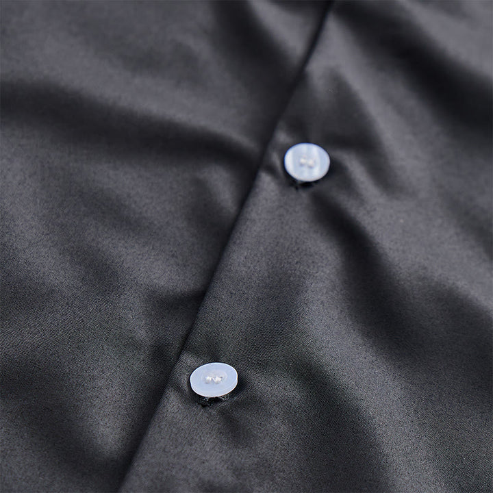 Camicia da uomo con stampa di teschio di toro in stile western e bandiera americana. - image 6