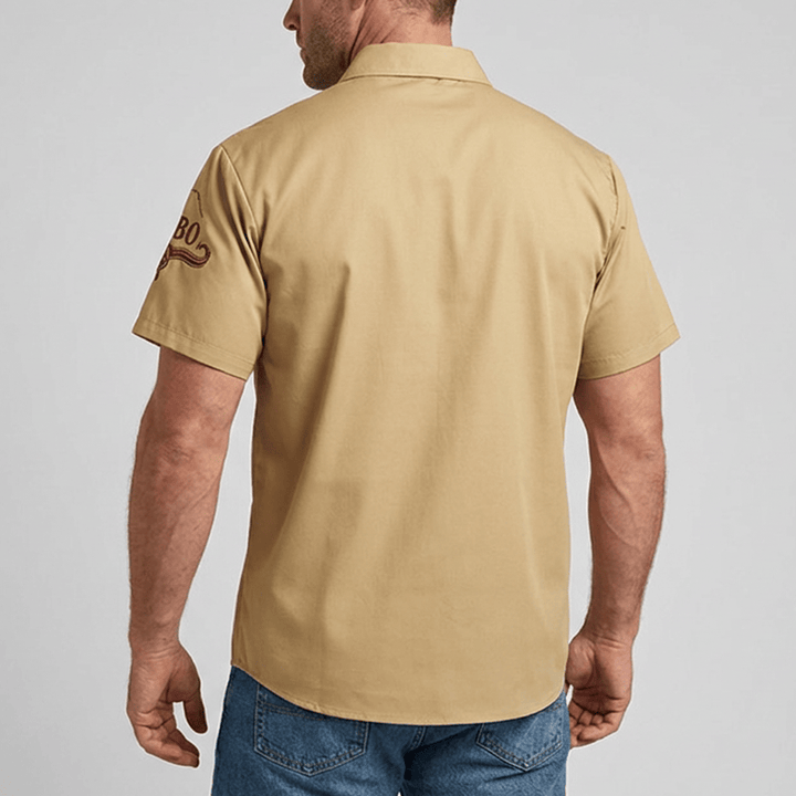 Camicia casual da uomo con motivo western etnico da cowboy - image 2