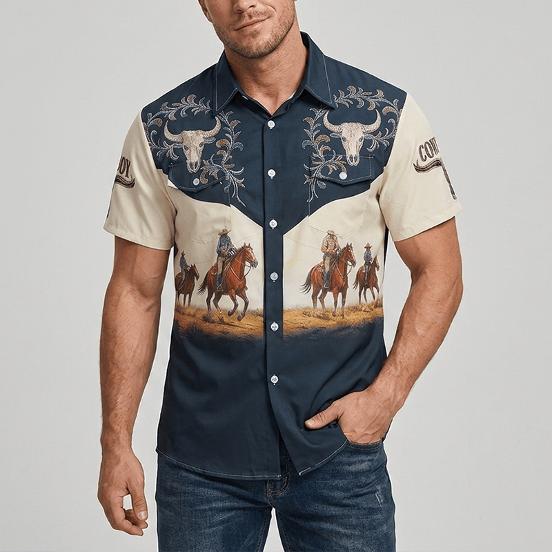 Camicia da uomo Western Rodeo Cowboy Country Music Festival - image 1