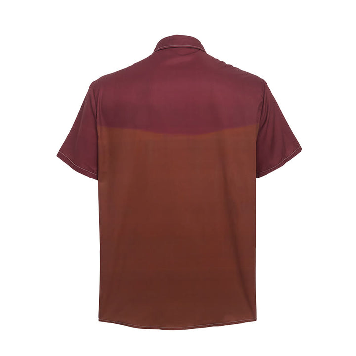 Camicia da uomo bicolore in stile streetwear western da cowboy - image 10